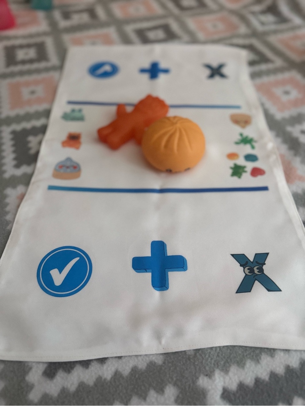 Orange Squishy Bath Toy Set for Kids - Soft Play Accessory